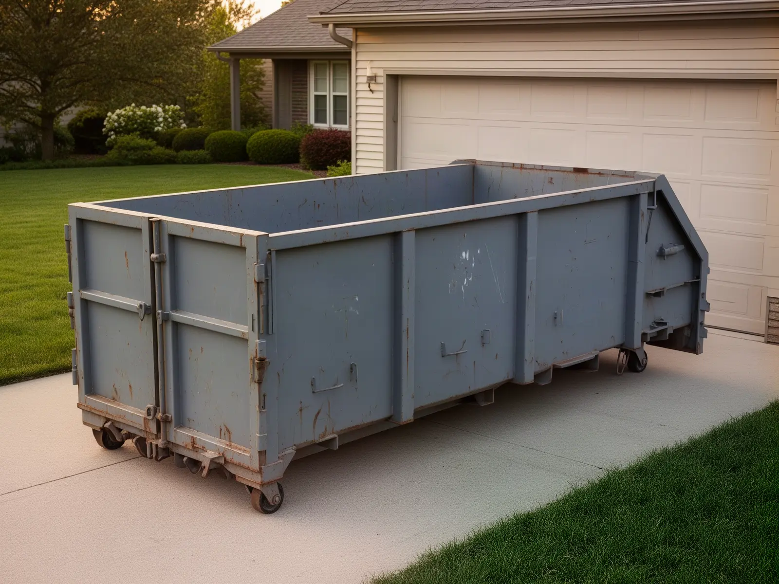 Roll-off dumpster from Rudy & Rich's Dumpster Rental in Lubbock, TX